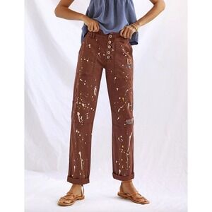 PILCRO x ANTHROPOLOGIE The Wanderer Utility Pants Paint Splatter